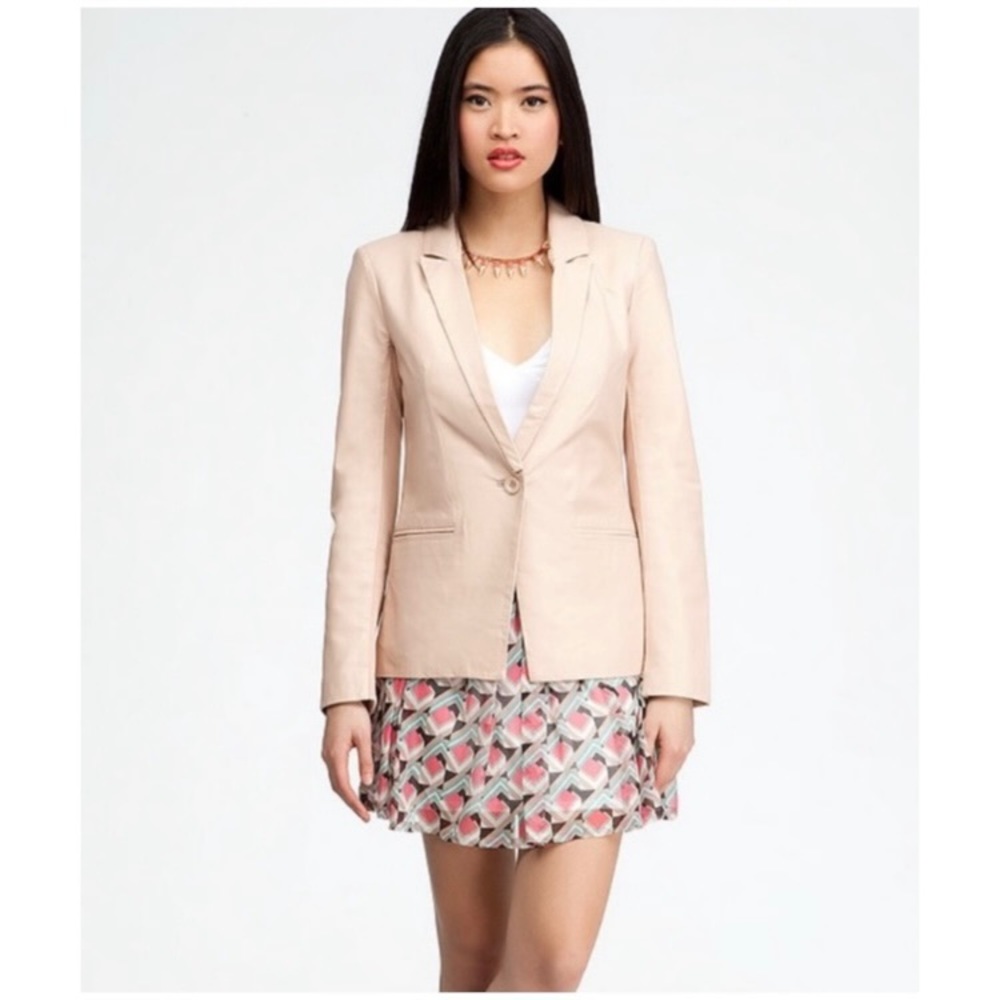 BeBe 100% Silk Geometric Print Mini Skirt